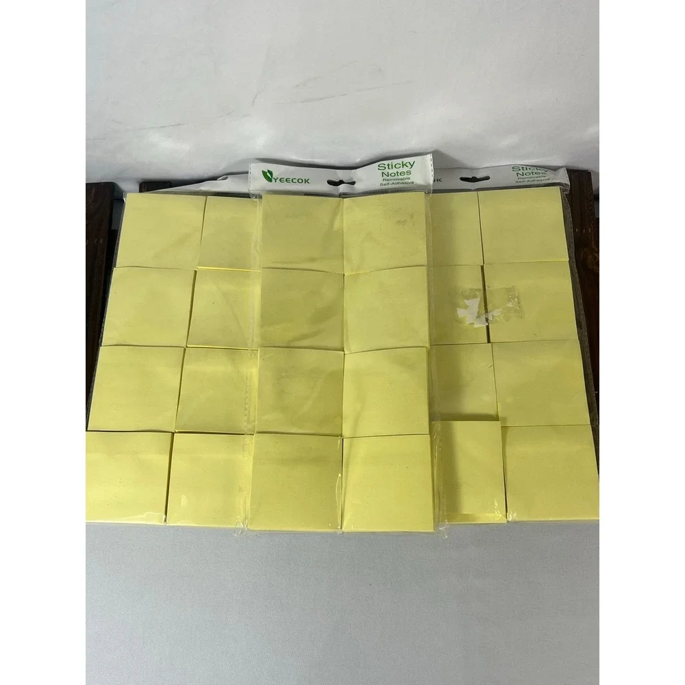 Bundle (3 )16 Pack Sticky Notes 3x3 yellow Stickies, 74 Sheets/